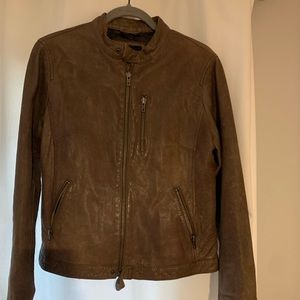 Light brown leather jacket
